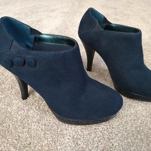 Blue Suede High Heel Shoes